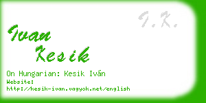 ivan kesik business card